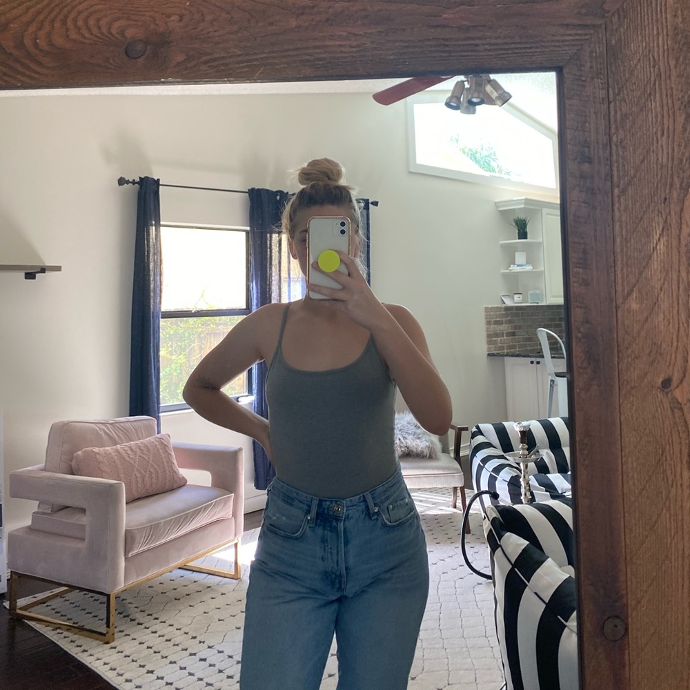 Gray bodysuit